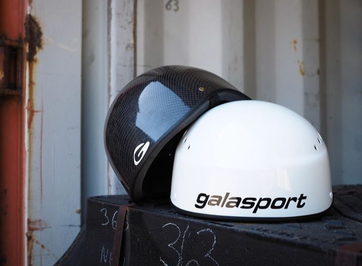 GALASPORT TONY HELMET SHOWN IN WHITE AND CARBON